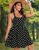 Adult Female Costumes to Hire - Black polka dot dress XXL